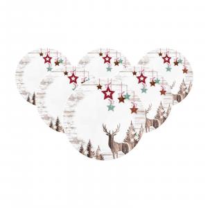 Набор из 6 тарелок для завтрака Life Christmas, бело-коричневые, диаметр 22,5 см Seltmann Weiden, белый/коричневый