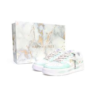 ANTA Комфортные, нескользящие, износостойкие, легкие, низкие кроссовки для скейтбординга, унисекс, зеленые, белые