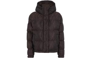 Куртка-пуховик с принтом FF FENDI, коричневый