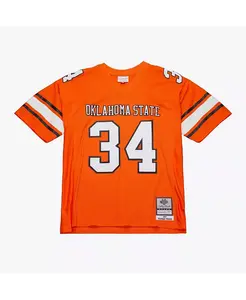 Мужская реплика джерси Thurman Thomas Oklahoma State Cowboys 1987 года в оранжевом цвете Mitchell & Ness