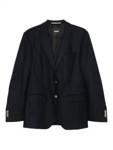 Однобортное пальто Boss, синий