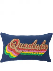 Подушка Quaaludes с вышивкой бисером Jonathan Adler, синий
