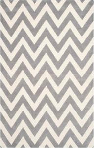 Ковер ручной работы SAFAVIEH, 366 x 549 см, Cambridge Collection Silver / Ivory CAM139D с узором шеврон из премиальной шерсти