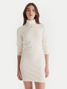 Вязаное платье slim fit Ess DW0DW21958 Tommy Jeans, экрю