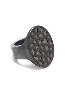 Parts of Four кольцо Sistema из серебра с бриллиантами, черный