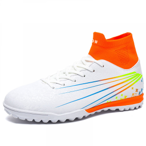 Футбольные бутсы для детей и подростков среднего размера с амортизацией ударов и износостойкостью D&W, белый