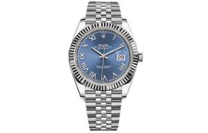 ROLEX Часы Datejust Collection Automatic Mechanical Movement, мужские, 41 мм, синий циферблат, браслет Oystersteel