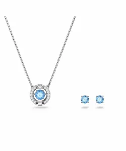 Официальный набор кристаллов Swarovski Una, круглая огранка, синий.