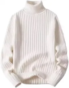 Осенне-зимский свитер с высоким воротником, мужской, тренд, slim fit, универсальный