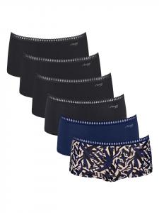Sloggi Набор из 6 трусиков, черно-синие