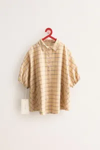Платье-рубашка в клетку от Zara - вневременная классика, светло-желтый