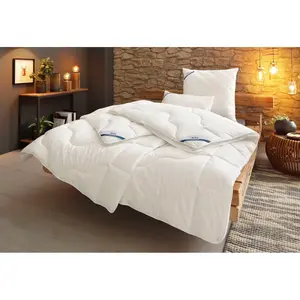 Одеяло из микрофибры BeCo Greenfirst, одеяло 135x200 и другие размеры!, теплое, наполнитель из климатической фибры, 1 шт., обычное одеяло, протестировано Trusted Heroes с оценкой 1,0! Beco, белый