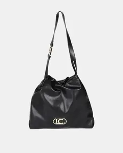 Сумка-шоппер из искусственной кожи с овальным логотипом LC Lola Casademunt, черный
