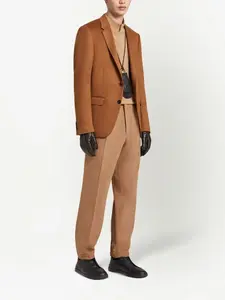 Трикотажный джемпер с высоким воротником Zegna, бежевый