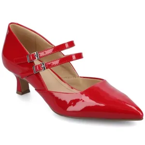 Туфли-лодочки Мэри Джейн средней и широкой ширины с острым носком и пряжкой. Journee, красный