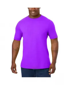 Большая и высокая футболка с длинным рукавом-поло без пота Kingsize, фиолетовый