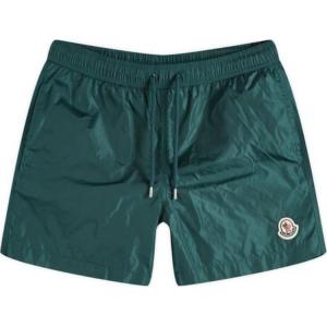 Плавательные шорты с завязками и нашивкой-логотипом Moncler, зеленый