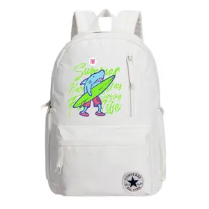 Полиэстеровый рюкзак унисекс белый Converse, Skateboard Shark