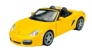 Welly Porsche Boxster S 987 Желтый без крыши 1:24 Новая металлическая модель автомобиля