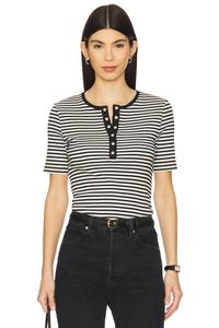 Alessia tee Anine Bing, cream & black stripe