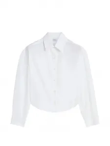 Рубашка с застежкой на пуговицах и спущенной линией плеч Aspesi, белый
