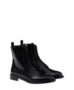 Женские ботильоны из матовой кожи Prada, черный