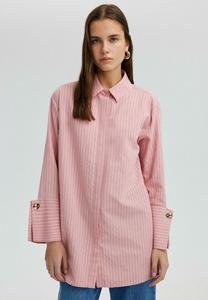 Блузка на пуговицах STRIPED WITH WIDE CUFF Touché Privé, розовый