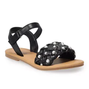 Сандалии Marjorie с регулируемыми ремешками для девочек маленьких и больших размеров с имитацией жемчуга Sonoma Goods For Life, черный