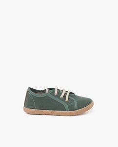 Детские парусиновые кроссовки на шнурках-эспадрильях Pisamonas, зеленый