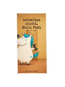 Mr. & Mrs. Panda Пляжное полотенце с единорогом, фитнес-дизайн и слоган, белого цвета