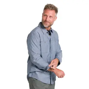 Рубашка на пуговицах с длинным рукавом Outdoors by Luke Bryan Jockey, цвет chambray