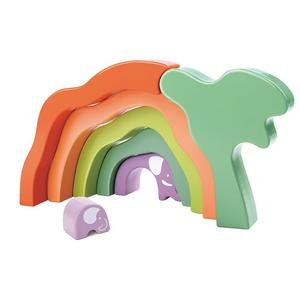 HAPE, деревянная игрушка, штабелируемые блоки - сафари E0489A