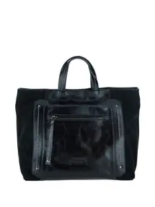 Кожаная сумка-тоут VISONA`, черный