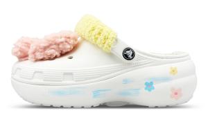 Crocs Женские сабо, белые, розовый, желтый