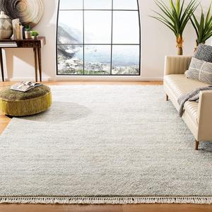 Ковер SAFAVIEH, 92 x 153 см, Casablanca Collection, Grey, с ручной бахромой, шерстяной, идеально подходит для помещений с высокой проходимостью: прихожая, гостиная, спальня (CSB521F)