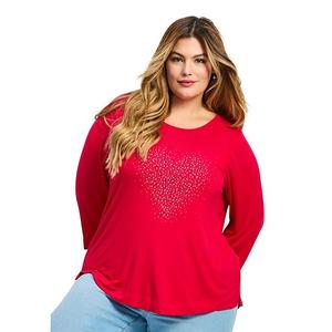 Топ с сердечком для женщин plus size Avenue, Red
