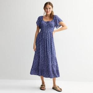 Платье макси с рукавами-крылышками для юниоров Rewind, цвет tsunami blue