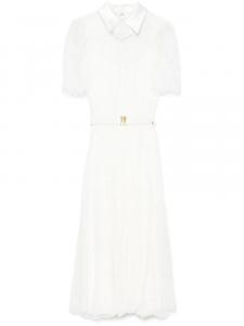 Платье миди с кружевом NISSA, белый