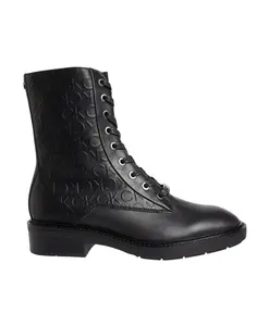Кожаные ботинки в боевом стиле Calvin Klein, черный