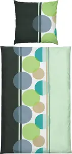 Постельное белье зелено-антрацитово-нефритовое 1x 155x200 см + 1x 80x80 см Erwin Müller