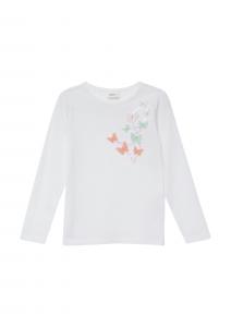 s.Oliver Лонгслив в белом цвете