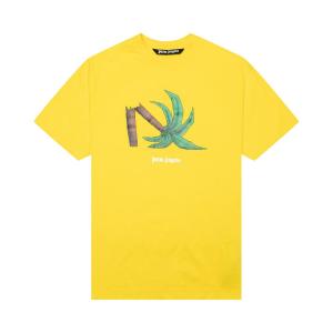Классическая футболка Palm Angels Broken Palm, цвет Желтый/Зеленый