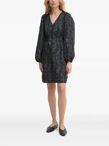 Платье мини с V-образным вырезом Samsoe Samsoe, черный