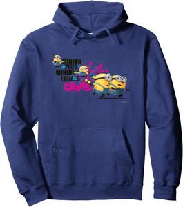Худи с изображением миньона и надписью МАТЕМАТИКА (СЛОЖЕНИЕ) Minions, темно-синий
