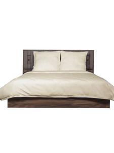 Постельное белье из микрофибры класса люкс, однотонное кремовое COFI 1453, 140 x 200 см