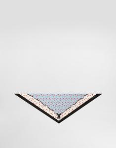 Малый шелковый платок-треугольник с принтом роз DOLCE & GABBANA, мультиколор