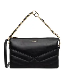Компактная черная сумочка на молнии Twinset, черный