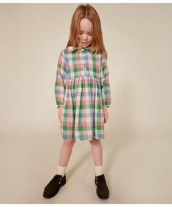 Платье с длинными рукавами из двойной марли