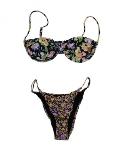 Бикини с цветочным принтом и застежкой на крючки. Me-Fui, мультиколор