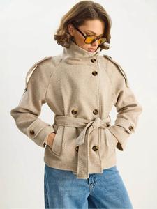 Bianco Lucci Межсезонное пальто в светло-бежевом, темно-бежевом